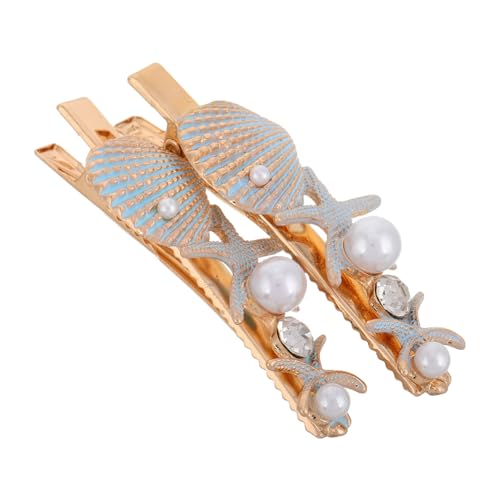 POPETPOP 2 Stück Haarklammern Set Meerestier Design Muschel Perle Haarschmuck Damen Alligator Clips Kunststoff Zinklegierung Stil Elegant Minimalistisch POPETPOP 2 Stück Haarklammern Set Meerestier Design Muschel Perle Haarschmuck Damen Alligator Clips Kunststoff Zinklegierung Stil Elegant Minimalistisch von POPETPOP