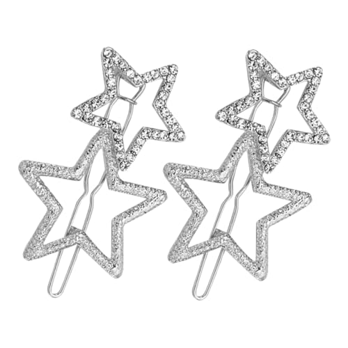 POPETPOP 2 Stück Haarnadeln Sternform mit Funkelnden Strasssteinen Langlebige Zinklegierung Rutschfeste Haarspangen für Frauen Vielseitig Einsetzbar als Dekorativer Haarschmuck für Lange von POPETPOP