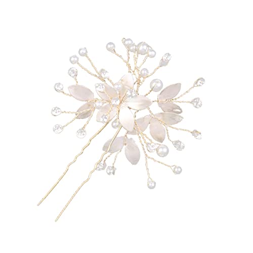 POPETPOP 2 Stück Haarspangen Für Damen Haarkämme Für Damen Accessoires Strass-Haarspangen Hochzeit-Kopfbedeckung Für Braut Damen-Haarspangen Hochzeits-Haarspange Gold-Tiara von POPETPOP