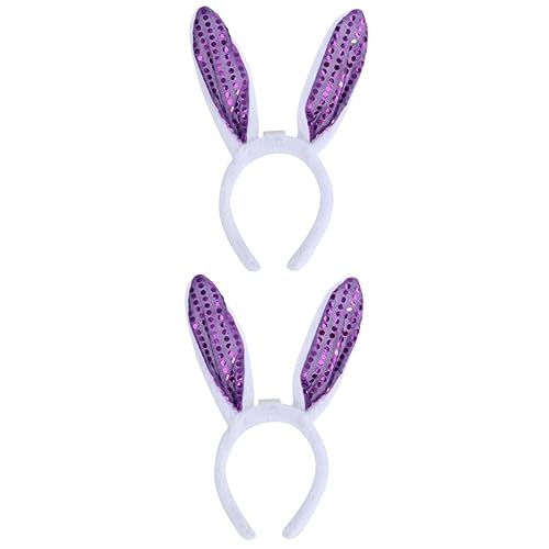 POPETPOP Make-up-Stirnband 2 Stück Hasenohren Für Babys Blinkende Haarbänder Ostern Kostümzubehör LED Hasenohren Haarreifen Hasenohren Kopfbedeckung Partyzubehör Damen-Haar-Accessoires von POPETPOP