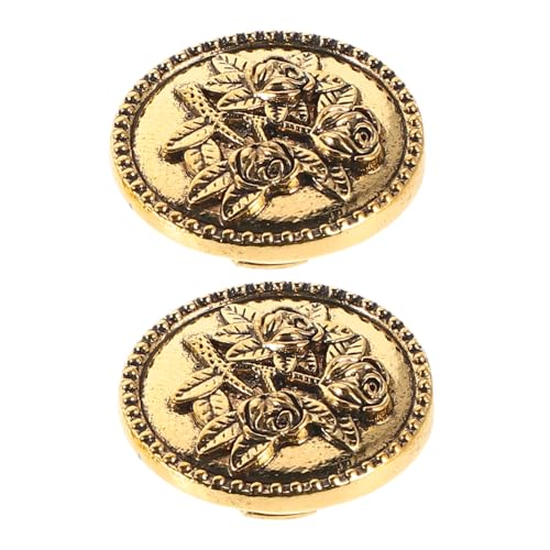 POPETPOP 2stücke Knopfcover Für Hemden Mit Eleganten Rosen-motiven Unisex Cufflinks Zubehör Für Formelle Anlässe Langlebige Und Dekorative Knopf-juwelen Für Männer Und Frauen von POPETPOP