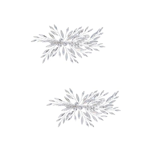 POPETPOP 2st Strass Blumen-haarspangen Hochzeitskopfschmuck Für Die Braut Haarspange Hochzeit Brautkopfschmuck Kristall-seitenclips Haarschmuck Brautjungfer Stirnband Mädchen von POPETPOP