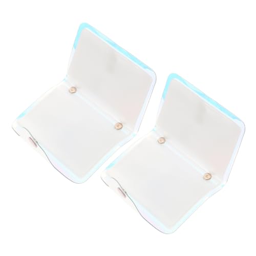 POPETPOP 2 Stück Holographischer Kartenhalter PVC Mehrfach Kartenetui Business Card Organizer für Herren Langlebig Kompakt Multifunktional mit Übersichtlichen Fächern für Karten und von POPETPOP