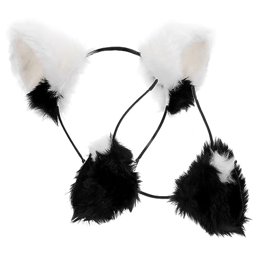 POPETPOP 2 Stück Katzenohren Haarreif Teiliges Klassisch Elegant Vielseitiger Damen Kopfschmuck für Halloween Party und Alltag Geeignet Süßes Kostümzubehör für Erwachsene von POPETPOP