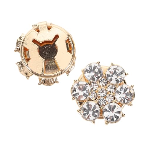 POPETPOP 2 Stück Kristallbesetzte Manschettenknöpfe Ansteckknöpfe aus Robustem Legierungsmetall für Damenhemden Glamouröse Hochzeitsschmuck Accessoires Vielseitig und Stylisch für von POPETPOP