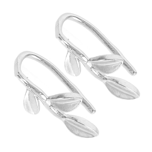POPETPOP 2 Stück Leaf Ear Cuff Ohrclips Damen Kupfer Nicht Piercing Schmuck Modisch Elegant Einfach Ausziehbar Komfortabel von POPETPOP