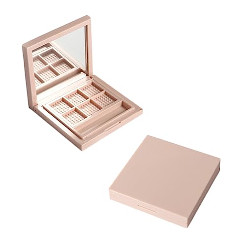 POPETPOP 2st Leere Lidschattenpalette Lidschatten Leere Hüllen Lidschatten-make-up-palette Leerer Kosmetik-organizer Reisebehälter Für Toilettenartikel Rosa Make-up Rote Kiste Bilden Reisen von POPETPOP