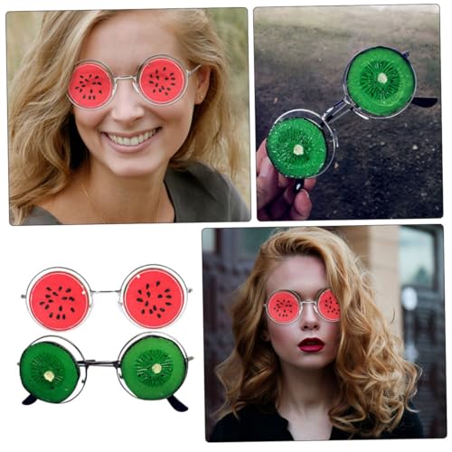 POPETPOP 2 Stück Lustige Partybrillen Obst Design Wassermelone und Kreative Foto Requisiten für Hochzeit Strand Pool Feier Accessoire Sommerliche Novelty Eyeglasses von POPETPOP