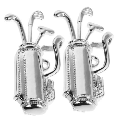 POPETPOP 2 Stück Modische Kupfer Golfclub Broschen mit Schimmernden Zirkonsteinen Kreative Anstecknadeln für Damen und Herren Langlebiges Schmuckaccessoire für Anzüge Rucksäcke und Hüte von POPETPOP