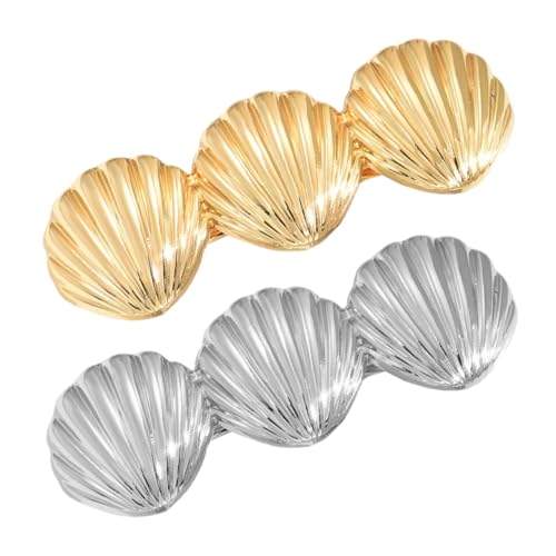 POPETPOP 2 Stück Muschel Haarspangen Metall für Damen Rutschfest Vielseitig für und Rückenhaar Modischer Haarschmuck für Verschiedene Anlässe Gold und Silberfarben POPETPOP 2 Stück Muschel Haarspangen Metall für Damen Rutschfest Vielseitig für und Rückenhaar Modischer Haarschmuck für Verschiedene Anlässe Gold und Silberfarben von POPETPOP