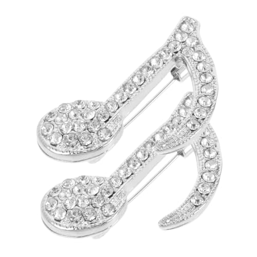 POPETPOP 2 Stück Musiknoten Brosche Anstecknadeln aus Robustem Zinklegierung Modisches Schmuckaccessoire für Damen Vielseitig Tragbar an Kleid Jacke Schal und Anzug von POPETPOP