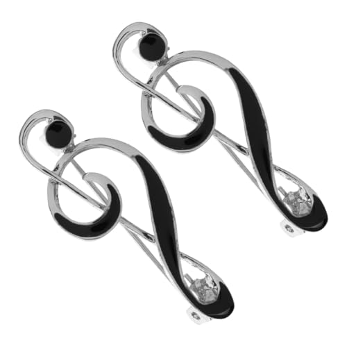 POPETPOP 2 Stück Musiknoten Brosche aus Zinklegierung Stilvolle Anstecknadeln für Blazer Hemden und Pullover Vielseitiges Schmuckaccessoire für Damen und Mädchen von POPETPOP