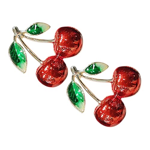 POPETPOP 2 Stück Niedliche Broschen aus Legierung Modische Anstecknadeln für Damen Verspieltes Frucht Design Vielseitige Schmuckpins für Jacken Blusen Mäntel und Accessoires von POPETPOP