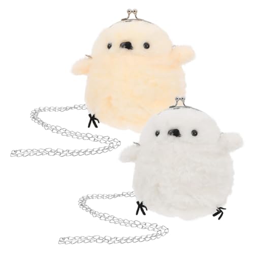 POPETPOP 2 Stück Plüsch Geldbörse Kleine Münztasche Kuscheliges Huhn Design Niedliche Tierform Coin Purse Mit Weichem Für Damen Für Hühnerfreunde POPETPOP 2 Stück Plüsch Geldbörse Kleine Münztasche Kuscheliges Huhn Design Niedliche Tierform Coin Purse Mit Weichem Für Damen Für Hühnerfreunde von POPETPOP