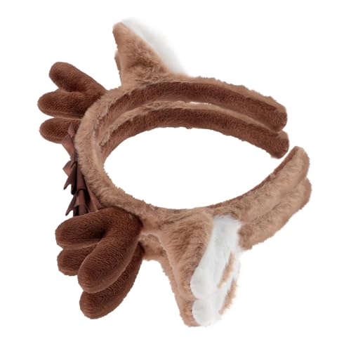 POPETPOP 2 Stück Plüsch Haarreif für Erwachsene Realistische Tierohren Stirnband Bequemes Langlebiges Cosplay Zubehör für Weihnachten Bühne Party und Karneval von POPETPOP