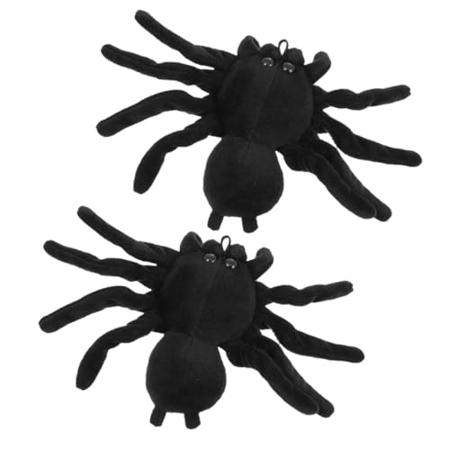 POPETPOP 2 Stück Plüsch Spinnenbrosche Kreative Tier Anstecknadel Modisches Kleidungsornament für Jacken Schals Hüte Taschen Passend für Halloween Party und Alltag von POPETPOP