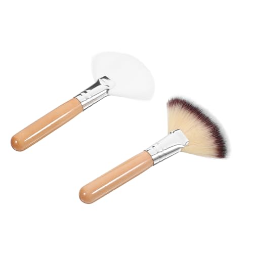 POPETPOP 2 Stück Premium Teiliges Make Up Pinsel mit Kurzen Griffen Weiche Nylonborsten für Gesichtshighlighter und Puder Dichter Fächerpinsel zur Präzisen Anwendung für Frauen und Profi POPETPOP 2 Stück Premium Teiliges Make Up Pinsel mit Kurzen Griffen Weiche Nylonborsten für Gesichtshighlighter und Puder Dichter Fächerpinsel zur Präzisen Anwendung für Frauen und Profi von POPETPOP