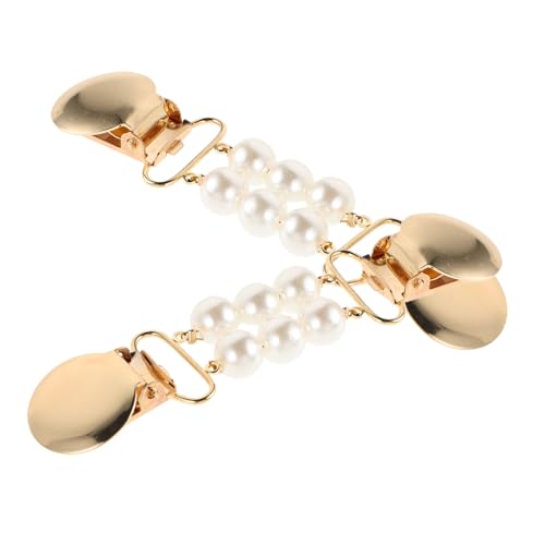 POPETPOP 2 Stück Retro Pullover Clips aus Langlebiger Zinklegierung und Kunststoff Dekorative Strickjacken und Schalclips mit Perlen für Damen Vielseitige Broschen für Kleidung und von POPETPOP