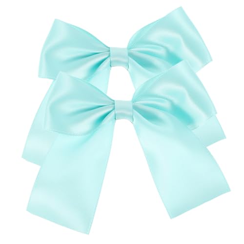 POPETPOP 2 Stück Satin Schleifen Haarspangen Leichte Bequeme Haarklammern mit Schleifendekor Vielseitig Kombinierbar für Brautfrisuren und Festliche Anlässe Romantischer Hochzeitsschmuck von POPETPOP