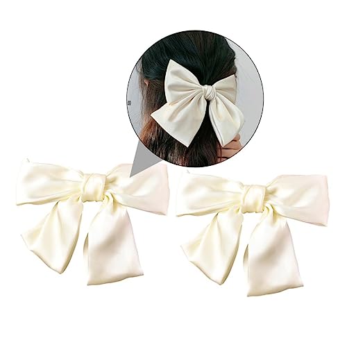 POPETPOP 2st Schleife Haarnadel Kinder Bunte Bögen Bogen Haarspangen Bowknot Haarspangen Pferdeschwanz Haarschleifen Bowknot Haarschleifen Haarschmuck Stift Die Seide Hinterkopf Fräulein von POPETPOP