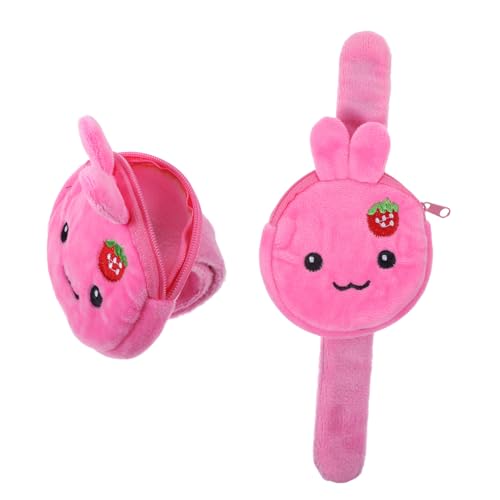 POPETPOP 2 Stück Slap Armbänder mit Niedlichem Hasen münzfach Lustige und Leichte Party mitgebsel für Jungen und Mädchen Multifunktionale Schnapparmbänder als Geldbörse von POPETPOP