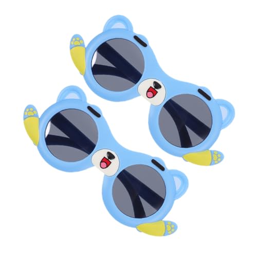 POPETPOP 2 Stück Sonnenbrille UV Schutz PC Material Niedliche Hundedesign Jungen Mädchen Party Fotoshooting Accessoire Robust und Komfortabel von POPETPOP