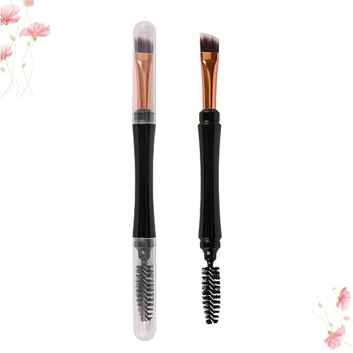 POPETPOP 2st Mascara-bürste Mit Spiralstäben Wimpernkamm Und Bürsten Abgewinkelter Make-up-pinsel -make-up-pinsel Augenbrauen-spoolie Doppelt Spooly Für Wimpern Beauty-tools Spiral- von POPETPOP