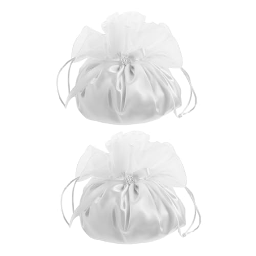 POPETPOP 2 Stück Stilvolle Clutch Taschen für Damen Hochzeit Brauttaschen aus Weichem Stoff mit Großzügigem Platzangebot Passend für Westliche Hochzeitsmotive Komfortabel Langlebig von POPETPOP