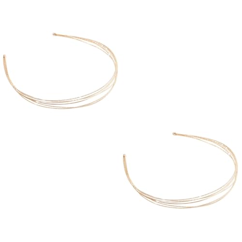 POPETPOP 2 Stk Stirnband Spa-accessoires Für Frauen Unisex-haarreifen Nicht Leerer Goldener Haarreifen Brautkopfschmuck Für Die Hochzeit Haarschmuck Perlen Männer Und Frauen Bilden Metall von POPETPOP