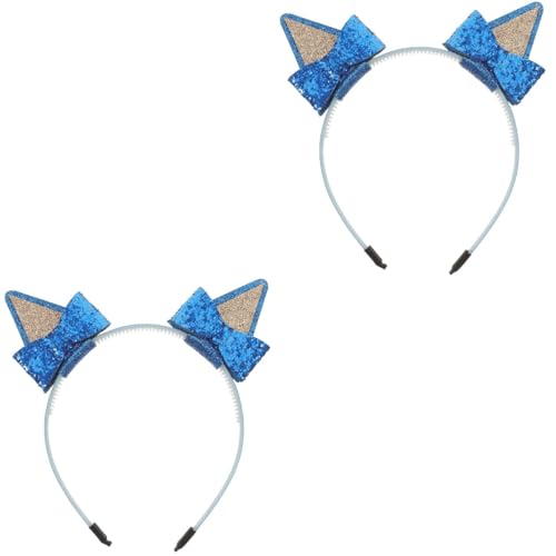 POPETPOP 2st Stirnband Haarspangen Für Mädchen Schleifenstirnbänder Für Mädchen Tierischer Kopfschmuck Schleife Haarspange Haarklammern Für Mädchen Tiara Kosmetik Kind Metall Krawatte von POPETPOP