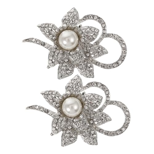 POPETPOP 2 Stück Strass Blüten Schuhclips aus Zinklegierung für High Heels und Sandalen Abnehmbare Dekorative Schmuck Accessoires für Damen Pumps Geeignet für Hochzeit Party Festliche von POPETPOP