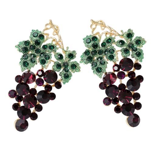POPETPOP 2 Stück Strass Broschen Traubenform Damen Schmuck Pins mit Funkelnden Kristallen Anstecker für Kleidung Schal und Mantel Accessoires für Frauen von POPETPOP