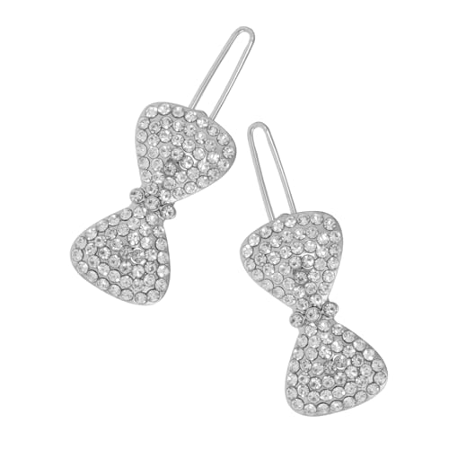 POPETPOP 2 Stück Strass Haarklammern Schleifen Haarschmuck aus Langlebiger Legierung Damen Haarspangen mit Funkelnden Verzierungen für Festliche und Alltägliche Anlässe von POPETPOP