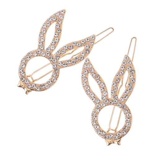 POPETPOP 2 Stück Strass Haarspangen für Damen mit Funkelnden Kristallen Haarklammern für Hochzeit Party und Alltag Stabile Haarschmuck Accessoires von POPETPOP