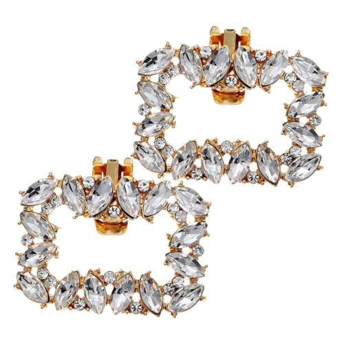 POPETPOP 2 Stück Teiliges Abnehmbare Schuhclips mit Strasssteinen Metallische Schuhschnallen Dekorative Charms für High Heels und Sandalen Modische Fersenschmuck Accessoires für Damen für von POPETPOP