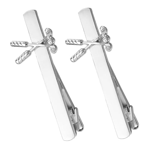 POPETPOP 2 Stück Teiliges Herren Krawattenklammern Golf Design aus Langlebiger Zinklegierung Stilvolle und Robuste Krawattenclips für Business Anzug und Formelle Anlässe von POPETPOP