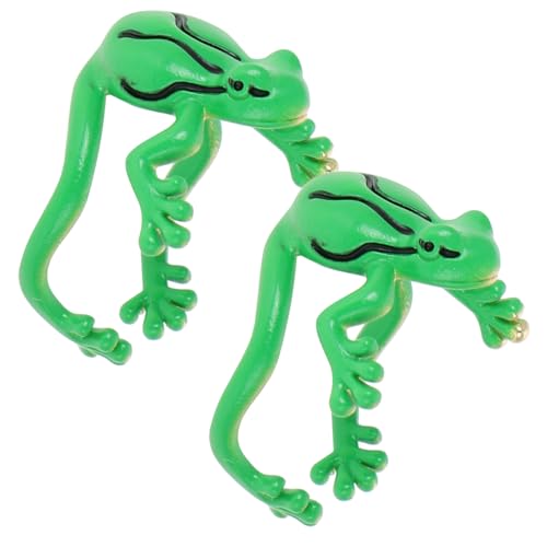 POPETPOP 2 Stück Verstellbare Frosch Ringe Damen Offene Tierische Schmuck Leichte Metallringe Alltag Einfach Tragbar Komfortabel von POPETPOP