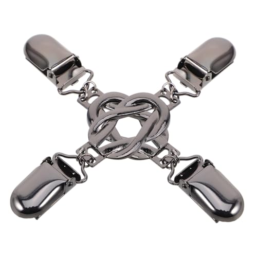 POPETPOP 2 Stück Vintage Cardigan Clips Retro Sweater Shawl Closure Clips aus Langlebiger Legierung Eleganter Kragen Schmuck für Damen Modischer Strickjacken Schal Verschluss von POPETPOP