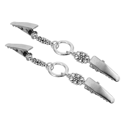 POPETPOP 2 Stück Vintage Damen Sweater Clips aus Langlebiger Zinklegierung Sichere Kragenhalter für Cardigans Westen und Schals Komfortable Glatte Oberfläche Vielseitig für Büro Party und von POPETPOP