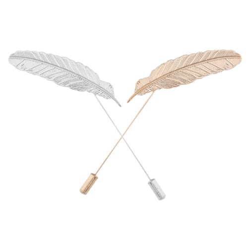 POPETPOP 2 Stück Vintage Herren Broschen Teilig Anstecknadeln in Pfauenfeder Form Wiederverwendbar Sicherer Verschluss Modisches Revers Accessoire für Jacken Mäntel Hemden Rucksäcke POPETPOP 2 Stück Vintage Herren Broschen Teilig Anstecknadeln in Pfauenfeder Form Wiederverwendbar Sicherer Verschluss Modisches Revers Accessoire für Jacken Mäntel Hemden Rucksäcke von POPETPOP