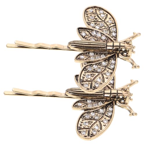 POPETPOP 2 Stück Vintage Libelle Haarklammer Kleine Dekorative Haarnadel in Antikem Haarklammern für Frauen und Mädchen Modisches Accessoire für Hochzeiten Partys und Besondere Anlässe von POPETPOP