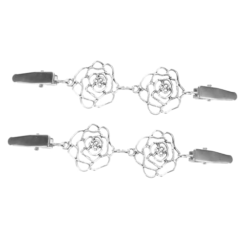 POPETPOP 2 Stück Vintage Metall Cardigan Clips mit Anhänger Robuste Kragenclips für Pullover und Strickjacken Broschen für Damen und Herren Rostfrei Vielseitig für Alltag und Festliche von POPETPOP