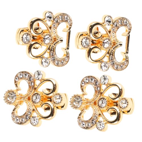 POPETPOP 2 Stück Vintage Strass Pullover Clips Zinklegierung Glänzend Schalspangen für Damen Strickjacken Clips Schmucknadel für Kleidungsstücke und Accessoires von POPETPOP