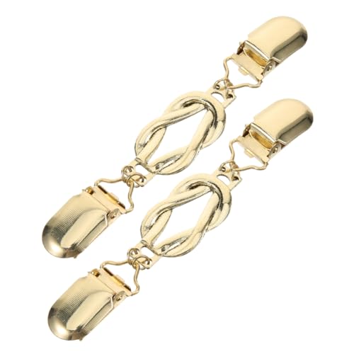 POPETPOP 2 Stück Vintage Strickjacken Clips aus Langlebiger Legierung Praktische und Cardigan Broschen für Damen Einfach zu Befestigende Pullover Kragen Halter Retro Kleidungsaccessoire von POPETPOP