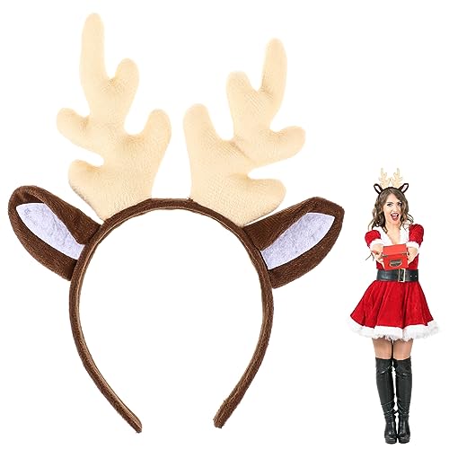 POPETPOP 2St Geweih Stirnband Geweihe für Kinder Rentiergeweih für Kinder Weihnachtssto Tiara Haarschmuck aus Geweih Weihnachtsgeweih Kopfbedeckung behaart Geschenk Haarnadel Kleidung Damen von POPETPOP