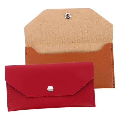 POPETPOP 2 Stück Wiederverwendbare PU Geldumschläge Robustes Cash Wallet für Bargeld und Karten Handliches Budget Portemonnaie für Männer und Frauen Minimalistischer Geldbeutel Organizer von POPETPOP