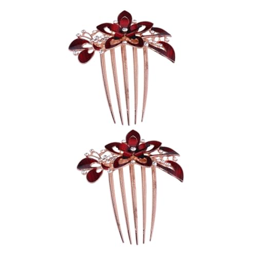 POPETPOP 2 Stücke Chic Hochzeit Haarspange Blumen Braut Haarkamm Elegante Kopfbedeckung Kopfschmuck Damen Haarschmuck von POPETPOP