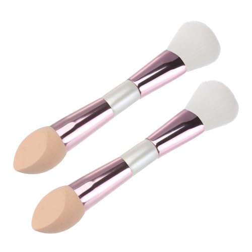 POPETPOP 2 Stücke Tragbare Make Up Doppelseitige Kosmetikwerkzeuge für Rouge Konturieren Lidschatten für Anfänger und Profis Einfach zu Reinigen für Tägliche Anwendungen von POPETPOP