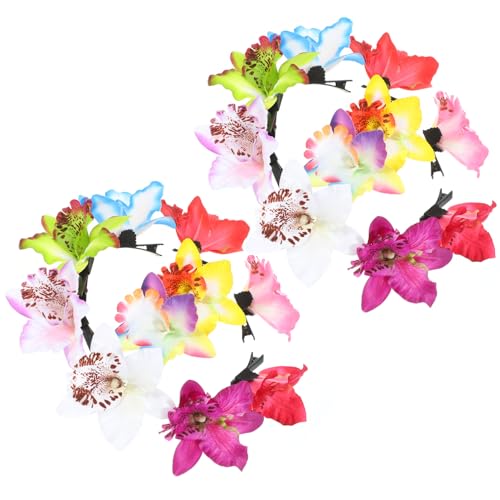 POPETPOP 20 Stk Kopfschmuck Aus Künstlichen Blumen Blumenhaarspange Für Mädchen Böhmische Blumenhaarnadel Sommer-haarspange Haarspangen Mit Blumenclip Strand Braut Stoff Thailand von POPETPOP