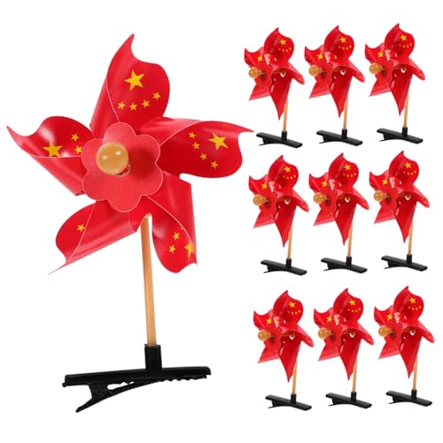 POPETPOP 20 Stk Windmühlen-haarnadel Windrad-haarspange Haarspangen Im Chinesischen Stil Chinesische Neujahrshaarspangen Haarspangen Für Mädchen Flagge Kleine Windmühle Plastik Kind von POPETPOP